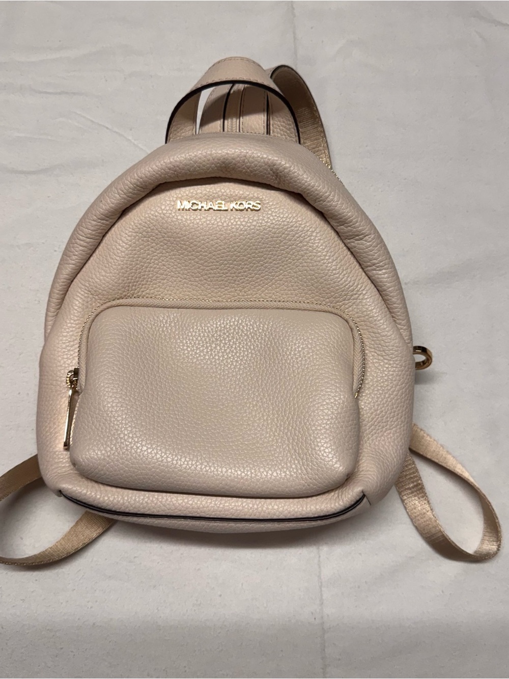 Michael Kors Light Blush Pebbled Leather Mini Backpack - Picture 2 of 7